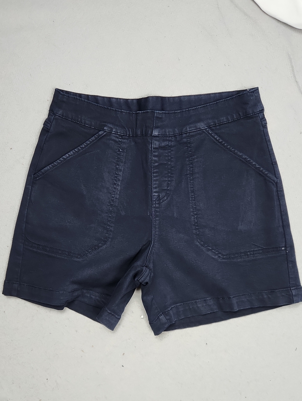 Nautica Dark Navy Cotton Bermuda Pull-on Shorts 4-Pockets